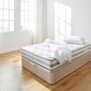 Pack Descanso: Colchón Muelle-Visco PREMIUM + Canapé abatible + Almohada Viscoelástica - Imagen 2